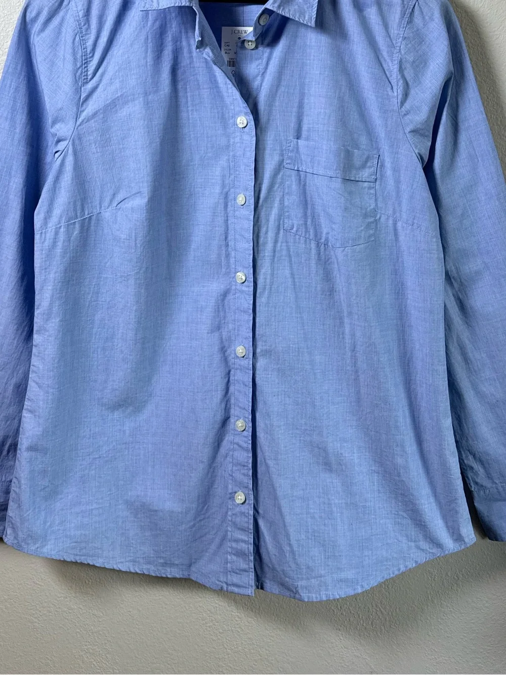 J Crew NWT Blue Signature Fit Button Up Cotton Long Sleeve Shirt AG364 Sz MED